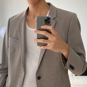 Unisex Topman plaid blazer.